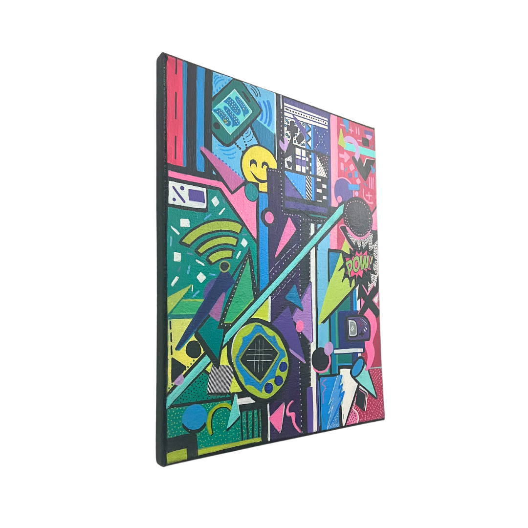Colorful and Bold Abstract Painting | Tech of the 90s