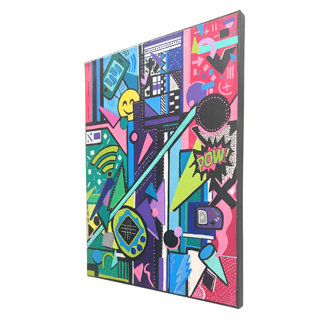 Colorful and Bold Abstract Painting | Tech of the 90s