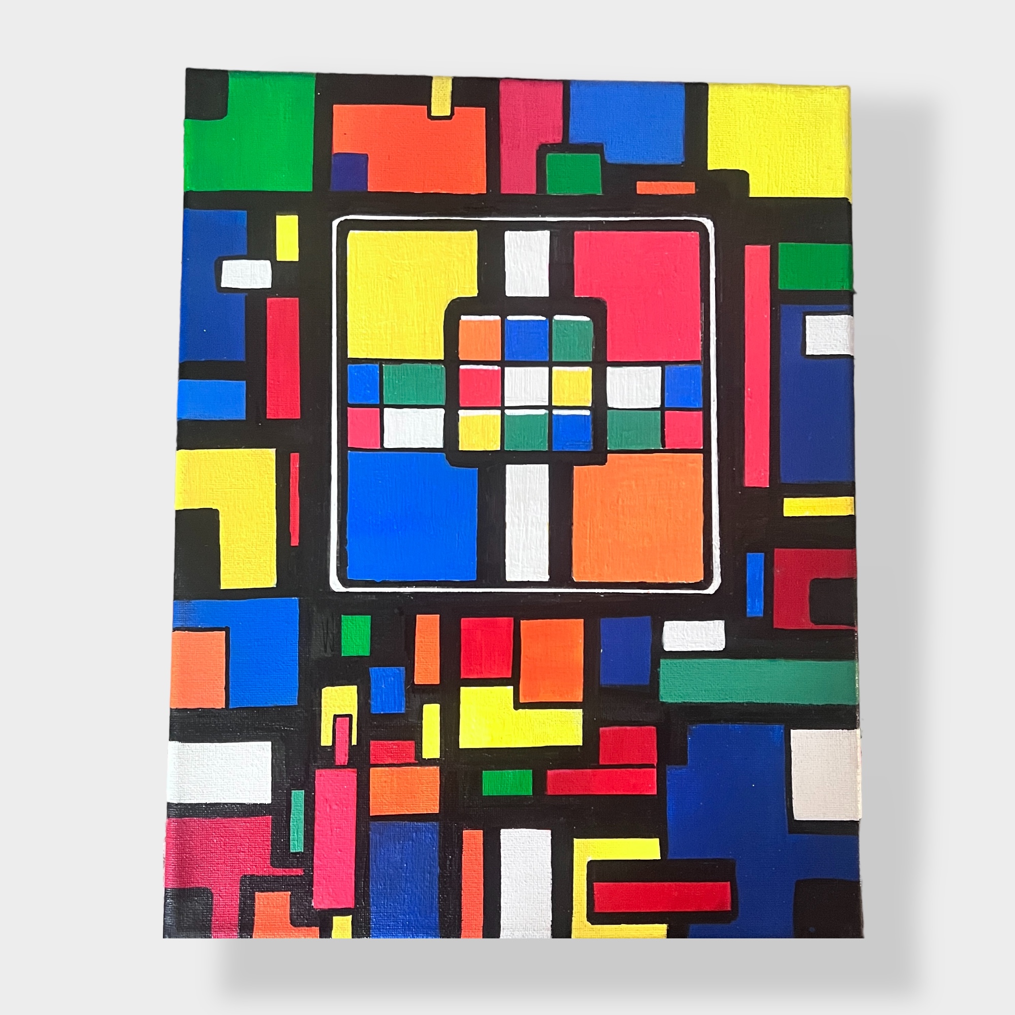 Abstract Rubik's Cube Artwork by Frankie Cervantes - Pop and Retro Art