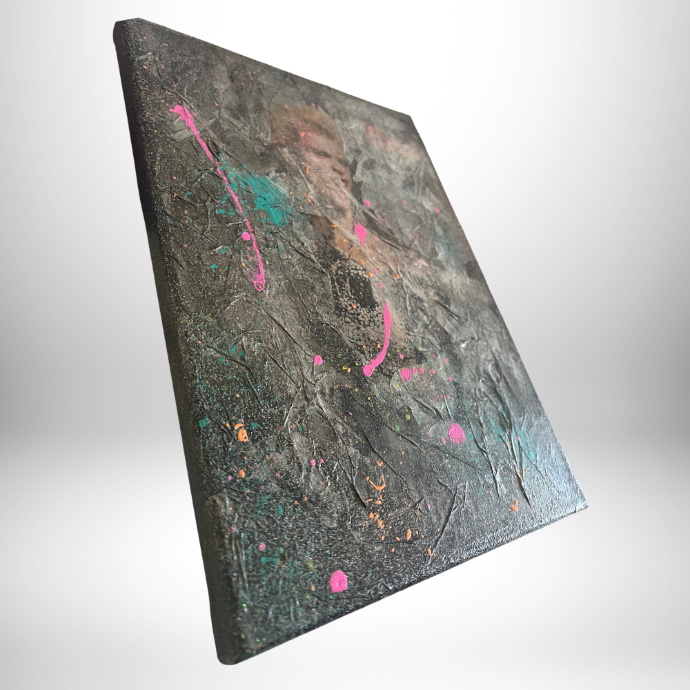 Nostalgic Magical Abstract Layered Art Featuring Billy Idol 1984 - Collectible