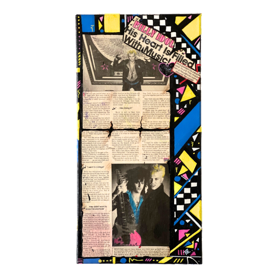 Colorful Abstract Pop-Art featuring Billy Idol in 1984 (Collectible)