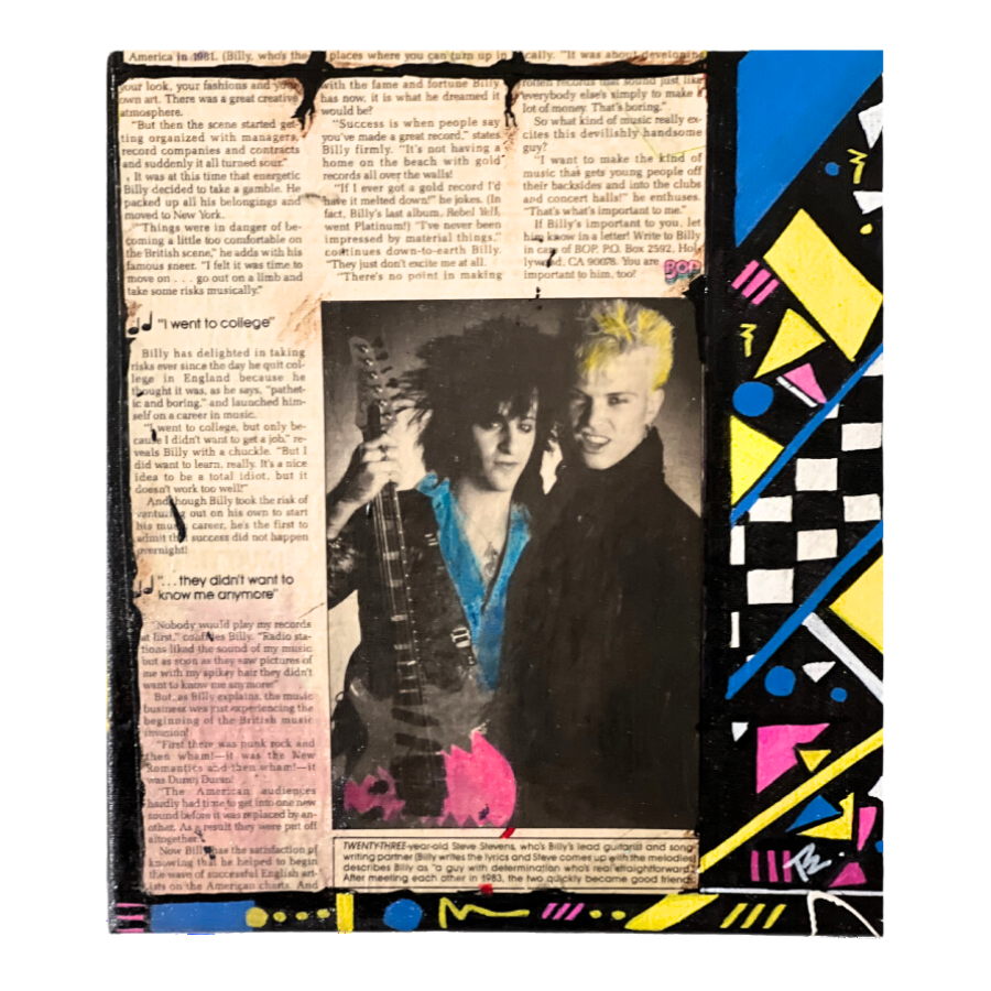 Colorful Abstract Pop-Art featuring Billy Idol in 1984 (Collectible)