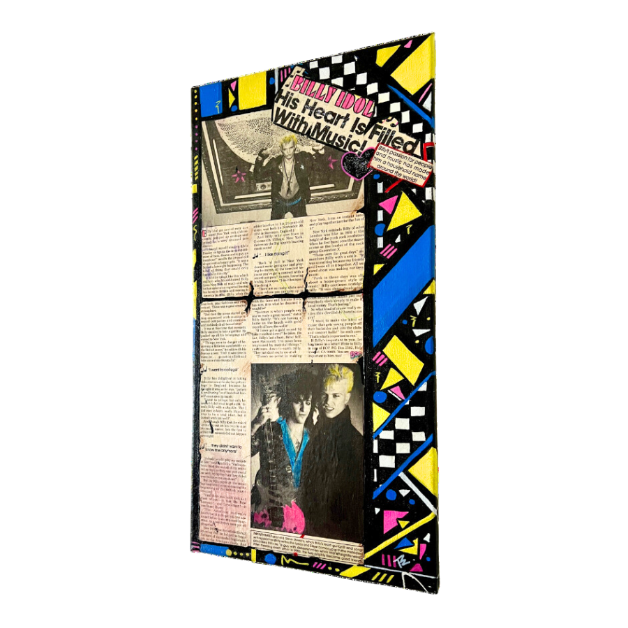 Colorful Abstract Pop-Art featuring Billy Idol in 1984 (Collectible)
