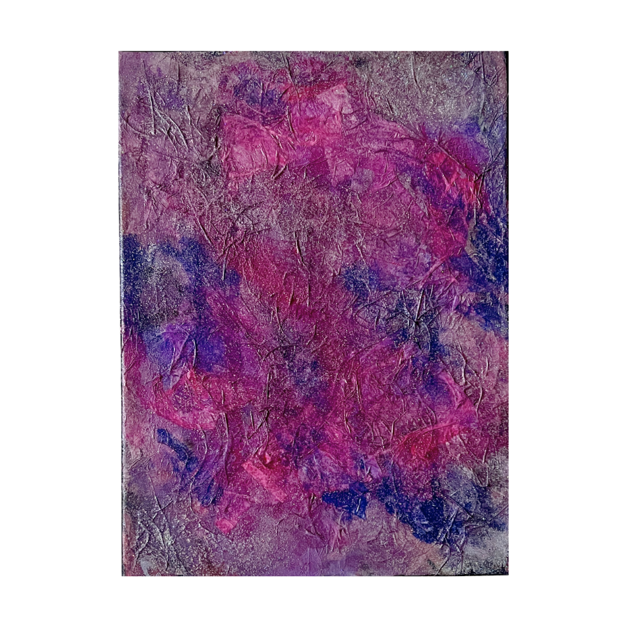 Abstract Canvas Painting Glows in the Dark and Changes Colors in Lighting