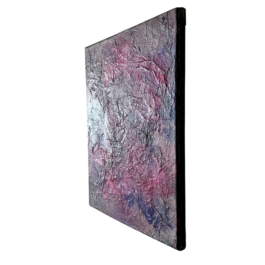 Abstract Canvas Painting Glows in the Dark and Changes Colors in Lighting