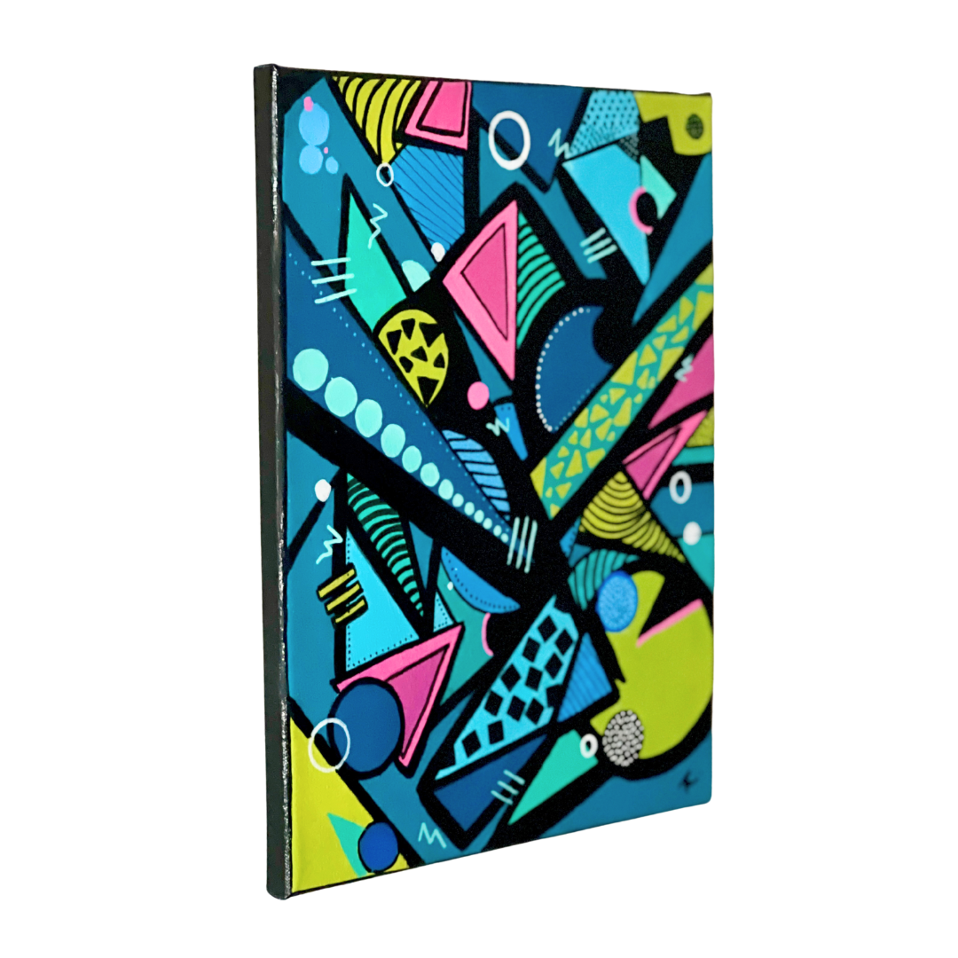Colorful Abstract Geometric Art by Frankie Painting