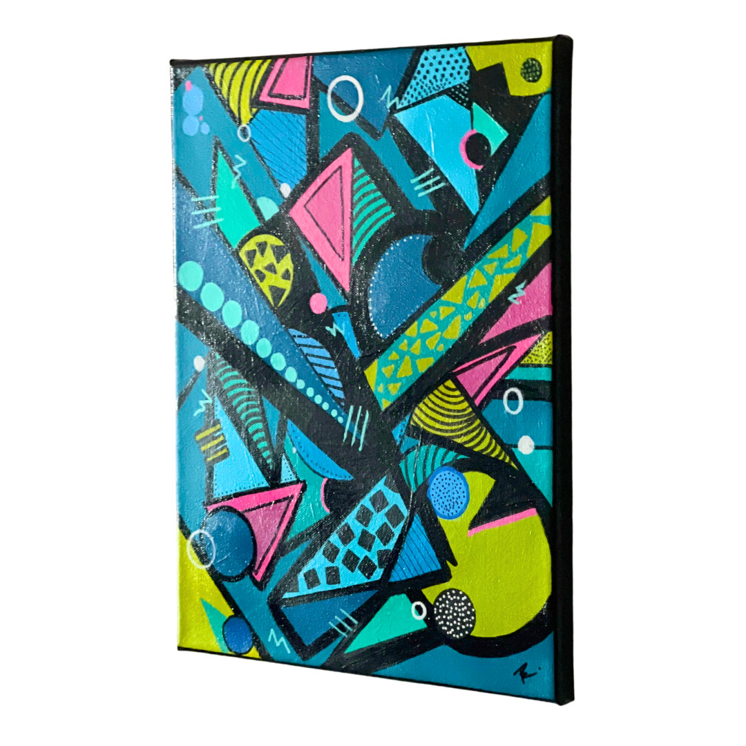 Colorful Abstract Geometric Art by Frankie Painting