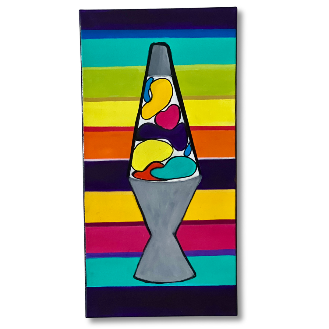 Colorful Lava Lamp Painting that Glows in the Dark