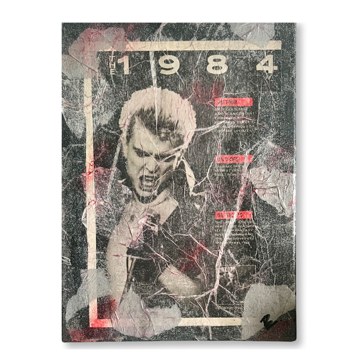 Textured Layered Magical Art - 1984 Billy Idol Collectible