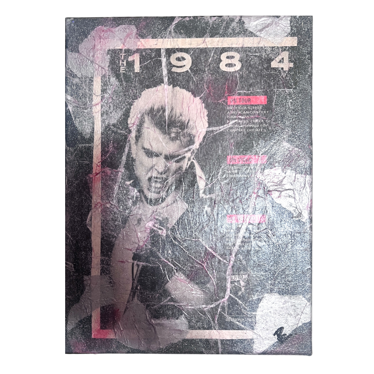 Textured Layered Magical Art - 1984 Billy Idol Collectible