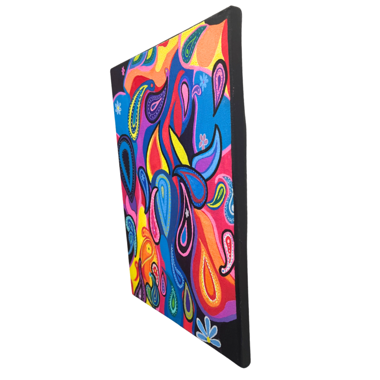 Abstract Colorful Painting of Paisleys | Colors of the 60s