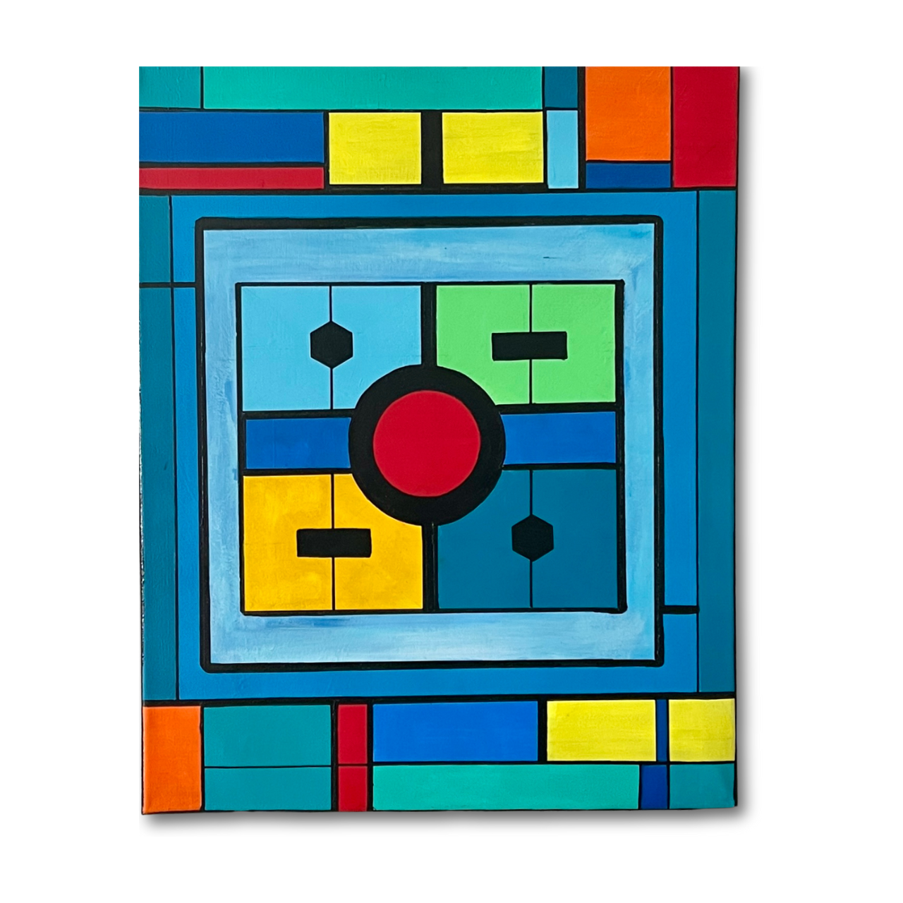 Colorful Abstract Geometric Modern Painting