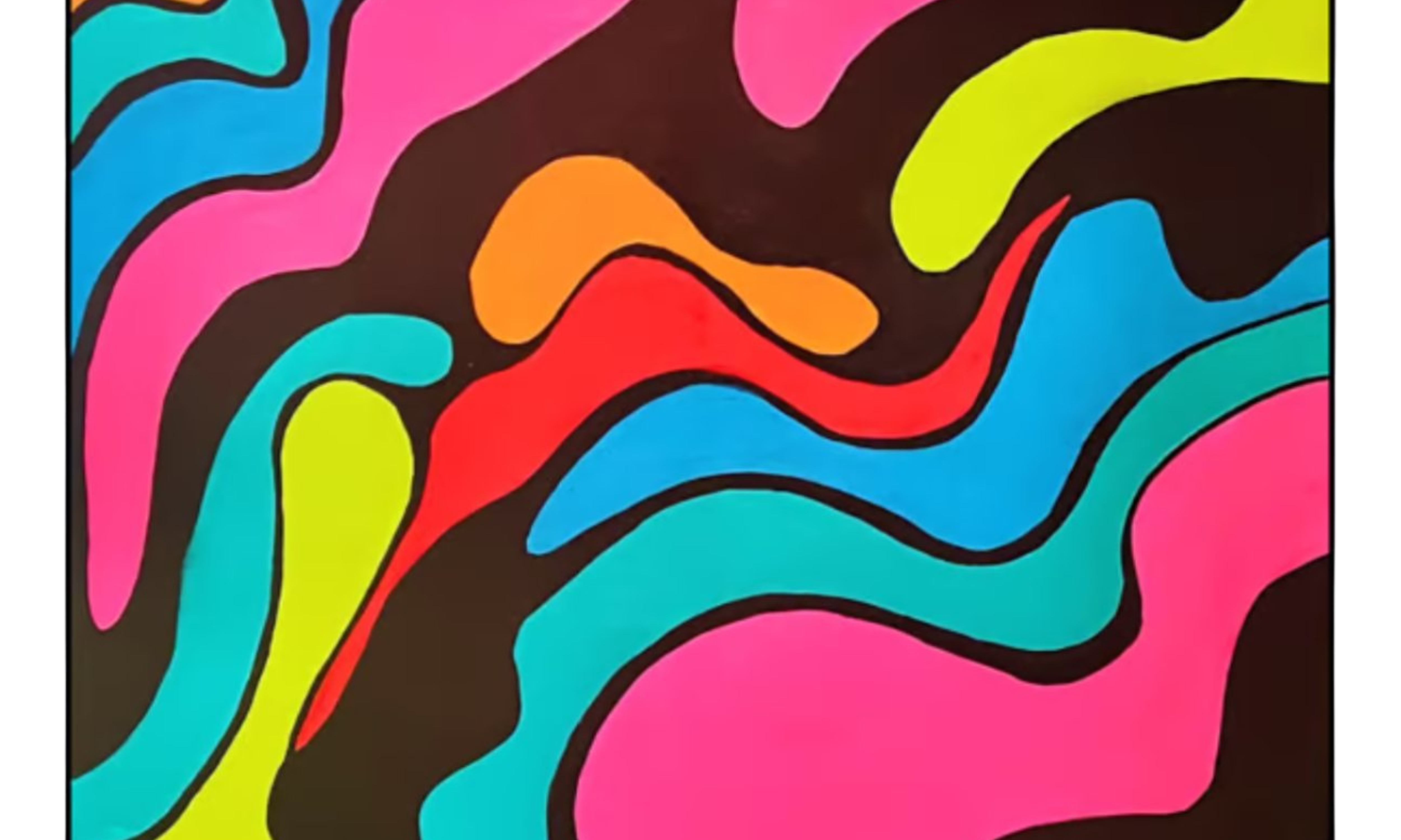 Vibrant Mid-Century Modern Abstract Art Painting