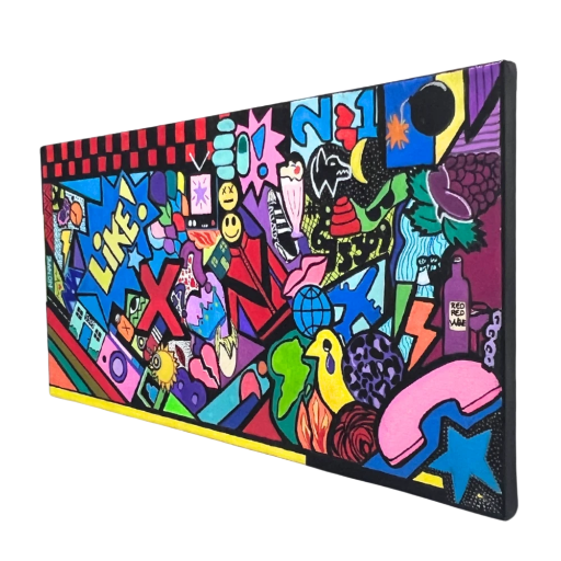 Colorful Pop Abstract Art Represents the Music of the 80s—Art and Trivia Game