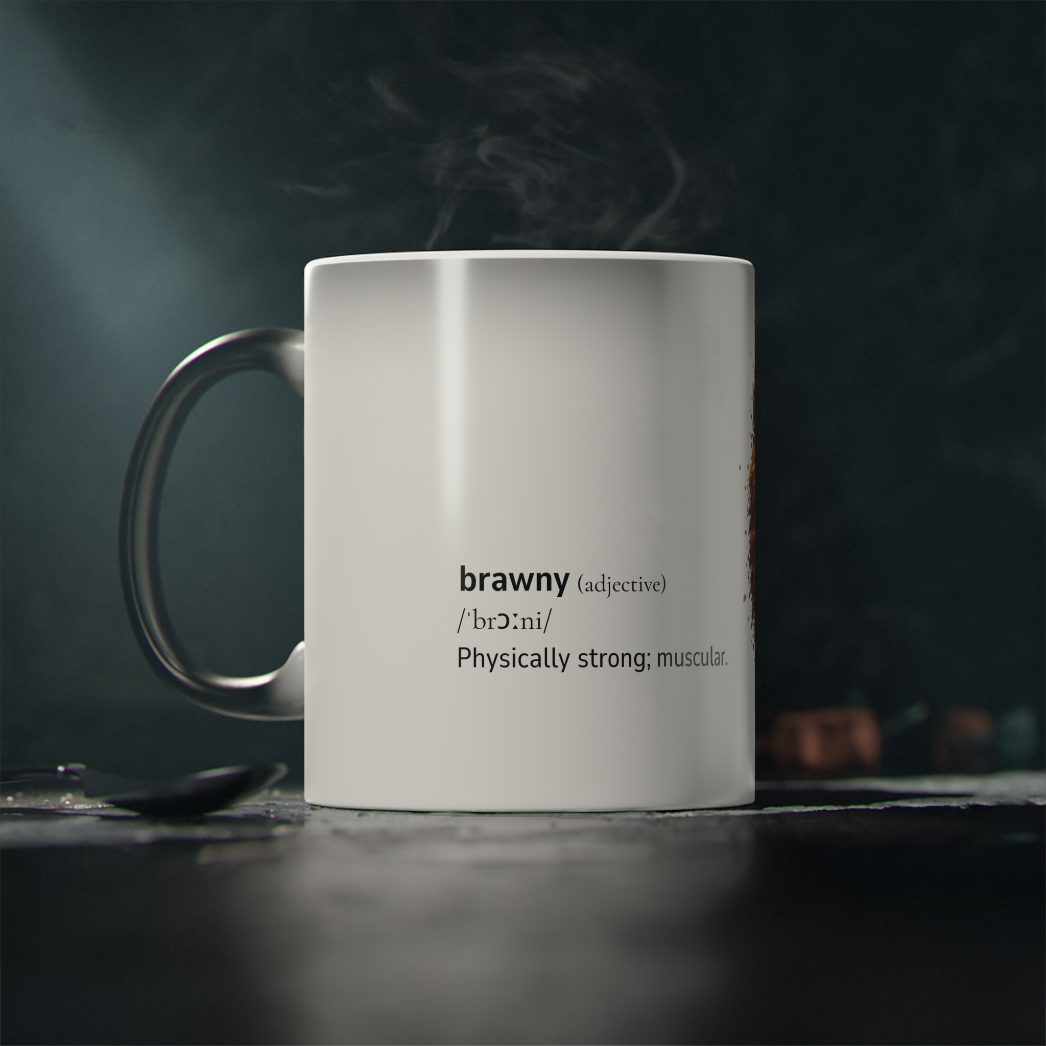 Magic Mug – Heat-Reveal Inspirational Dictionary Design | brawny | Unique Coffee Mug Gift for Daily Motivation