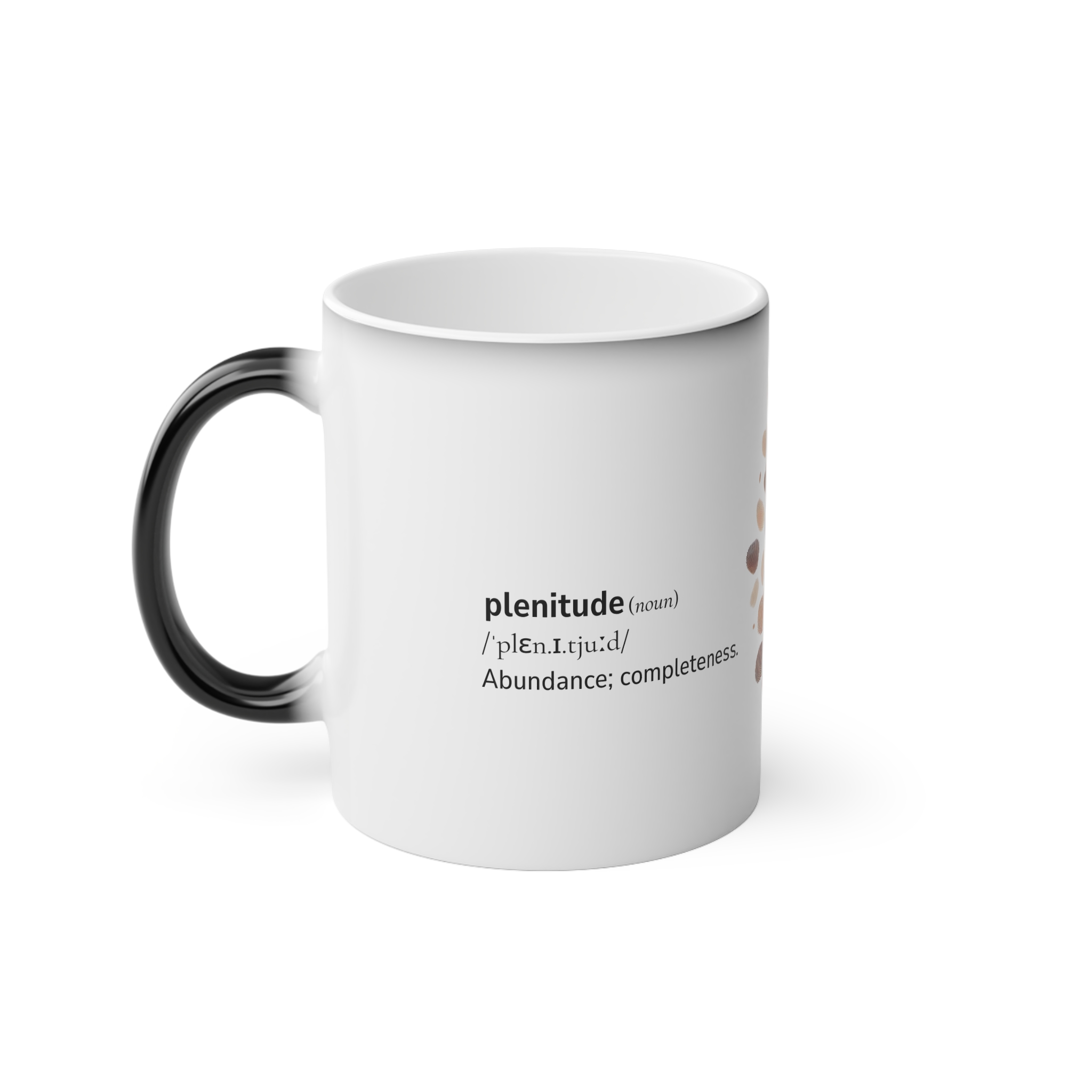 Magic Mug – Inspirational Word Dictionary Design - plenitude & Tree of Life Print | Personalised Coffee Cup & Unique Gift Idea | Motivational Home Décor & Decorative Drinkware