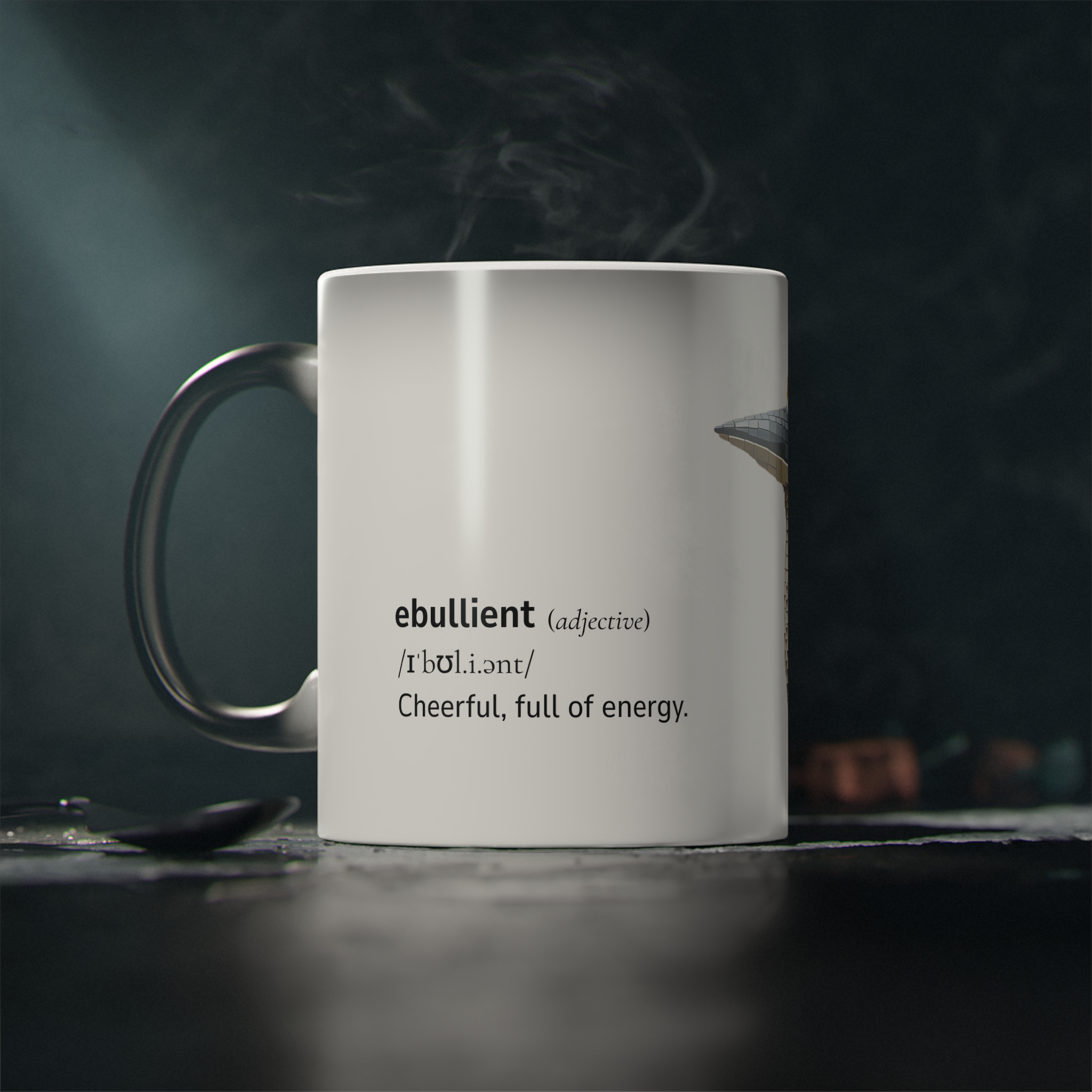 Magic Mug – Heat-Reveal Inspirational Dictionary Design | ebullient | Unique Coffee Mug Gift for Daily Motivation