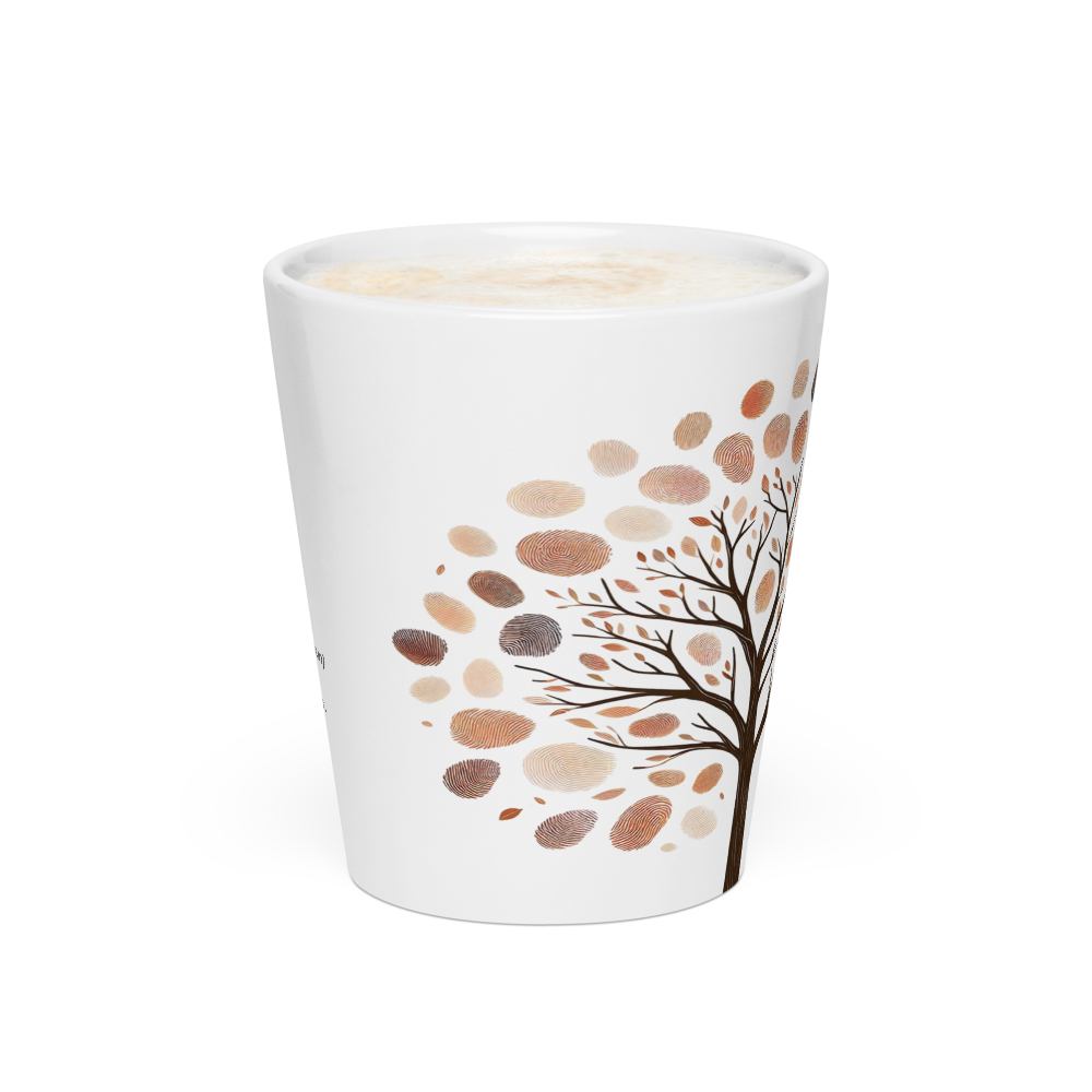 Latte Mug with Word dictionary design