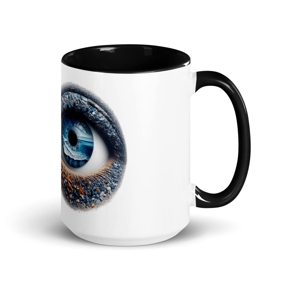 Mug with Colour Inside with Word dictionary design - equanimity