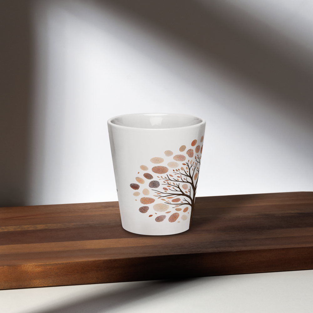 Latte Mug with Word dictionary design