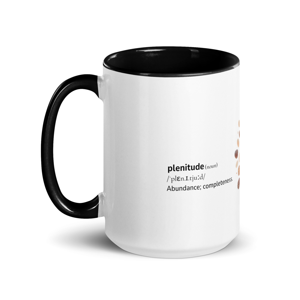 Mug with Colour Inside with Word dictionary design - plenitude