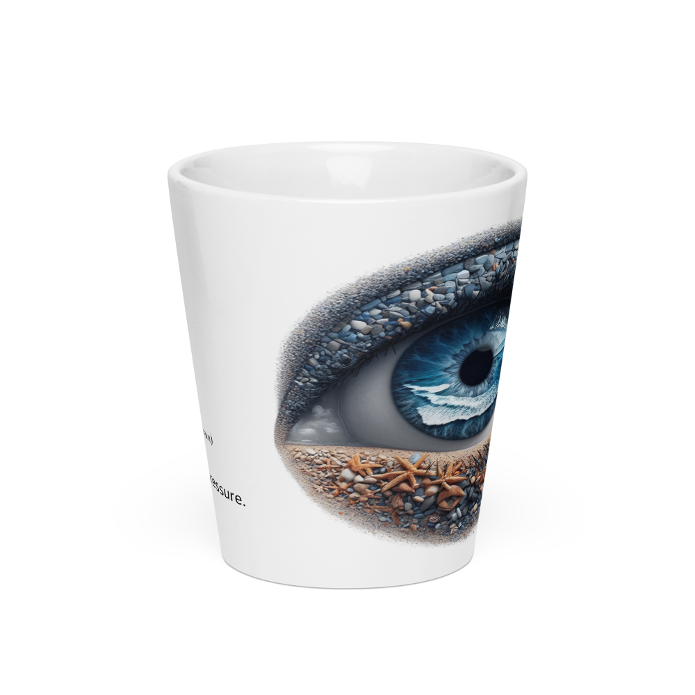 Latte Mug with Word dictionary design - equanimity