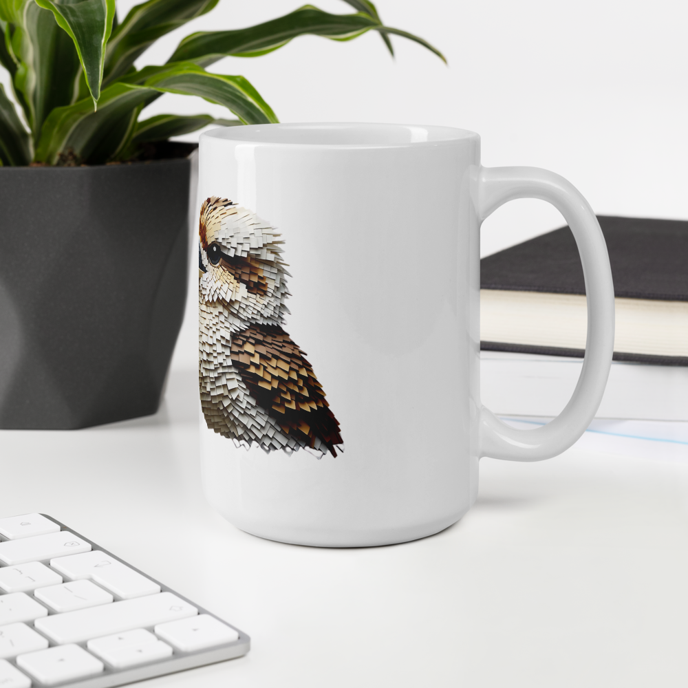 White glossy mug with Word dictionary design - ebullient