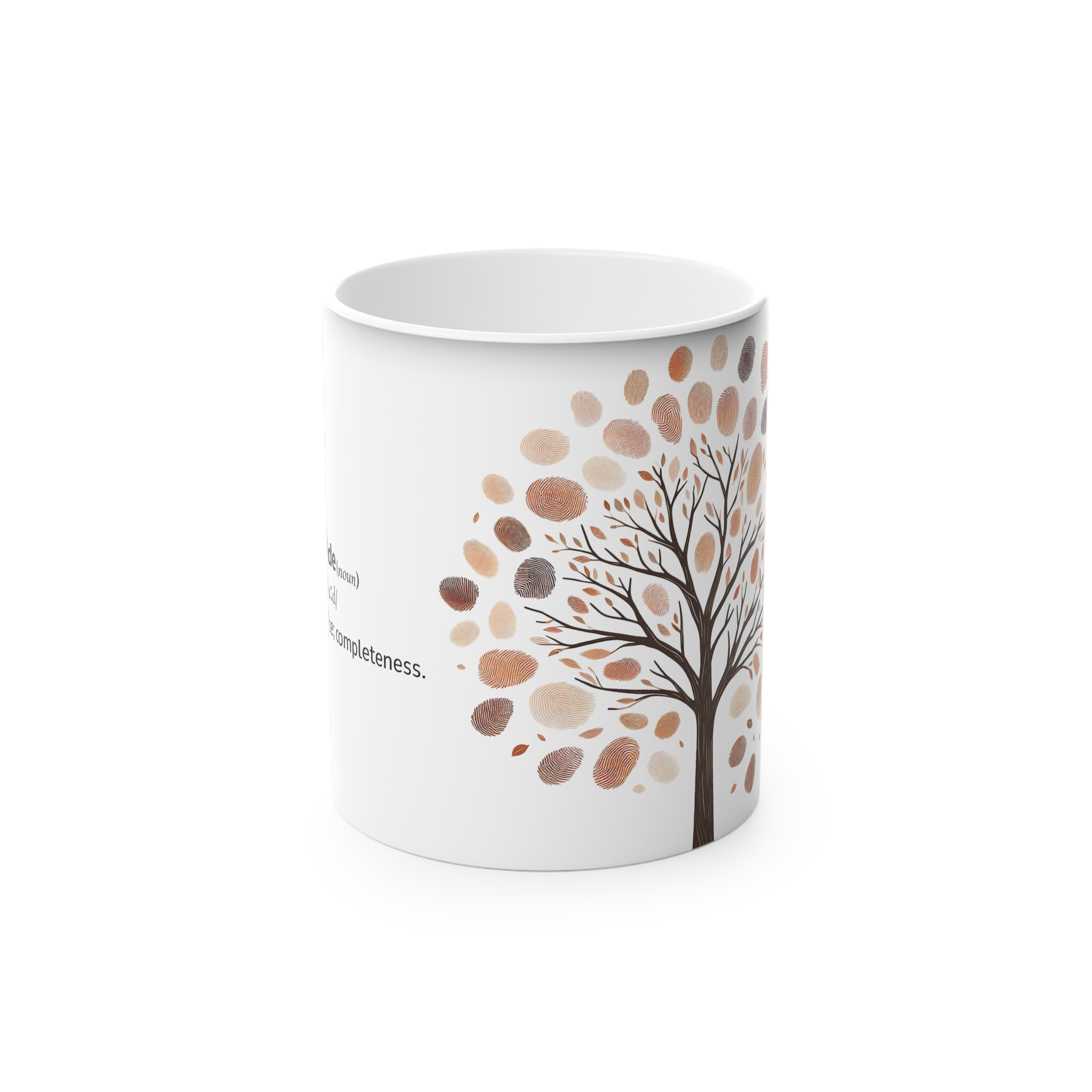 Magic Mug – Inspirational Word Dictionary Design - plenitude & Tree of Life Print | Personalised Coffee Cup & Unique Gift Idea | Motivational Home Décor & Decorative Drinkware