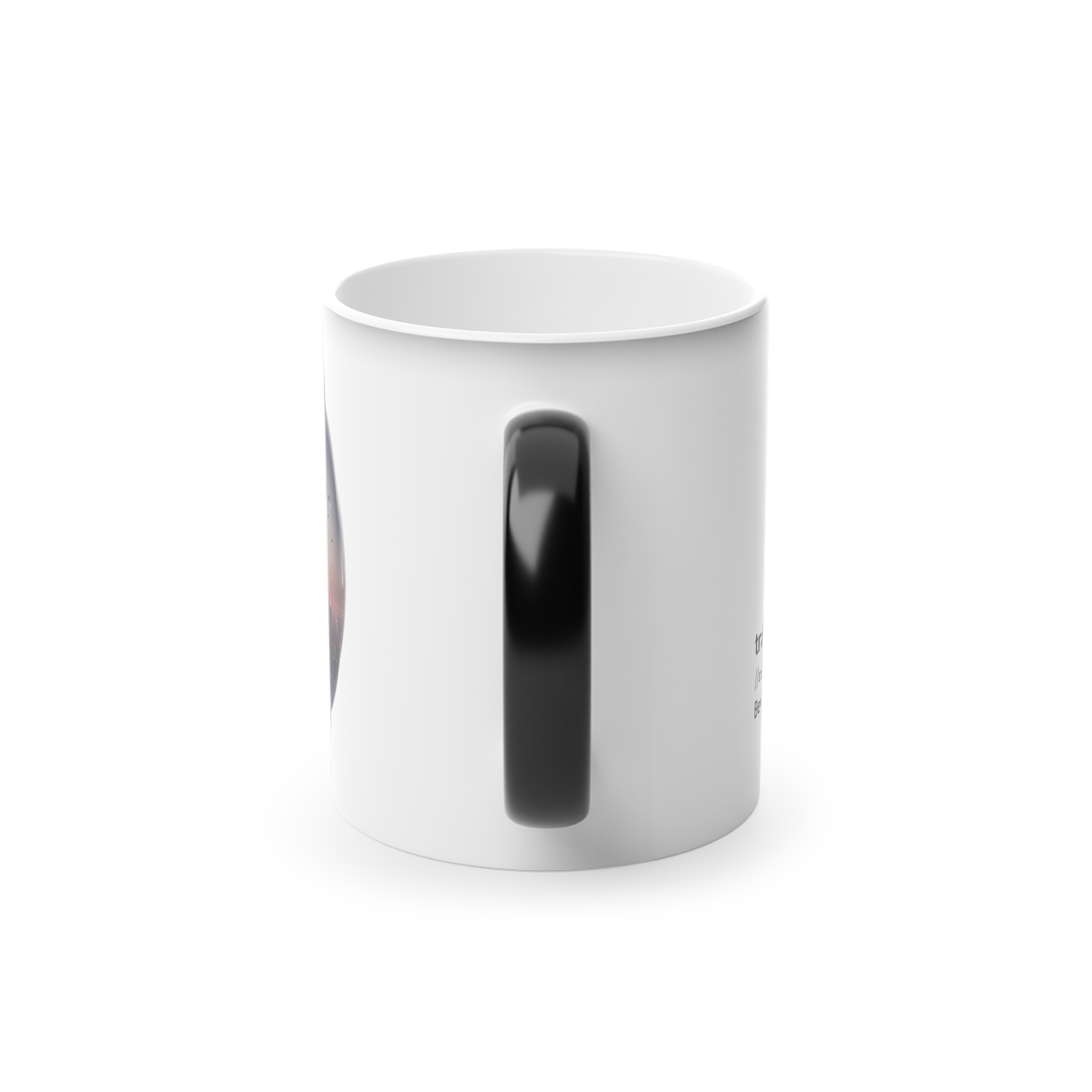 Magic Mug – Inspirational Word Dictionary Design - transcendent & Globe Cityscape Print | Personalised Coffee Cup & Unique Gift Idea | Motivational Home Décor & Decorative Drinkware