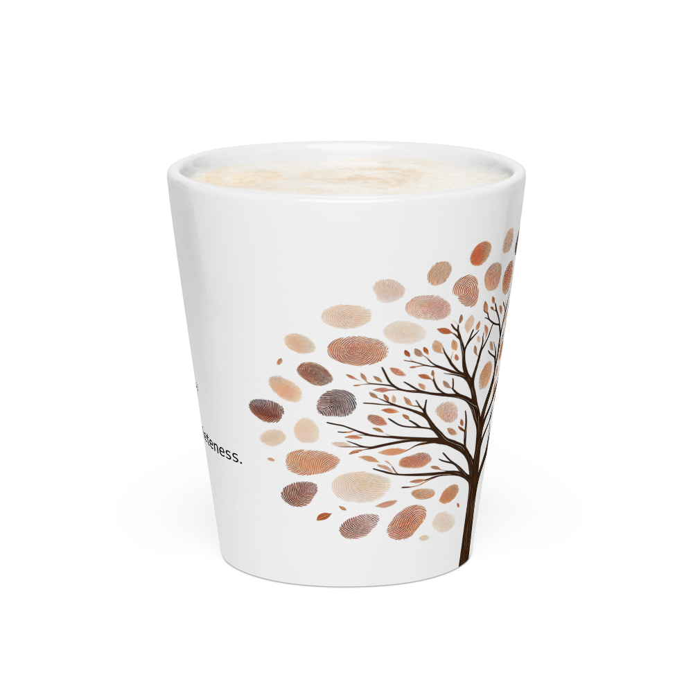 Latte mug with Word dictionary design - plenitude