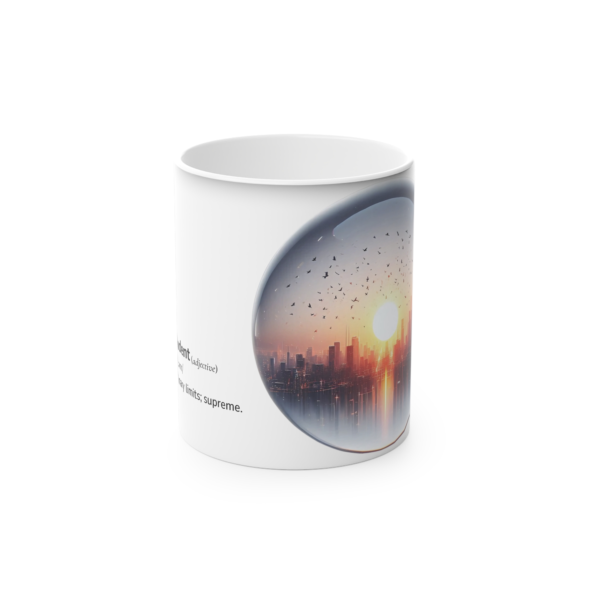 Magic Mug – Heat-Reveal Inspirational Dictionary Design | transcendence | Unique Coffee Mug Gift for Daily Motivation