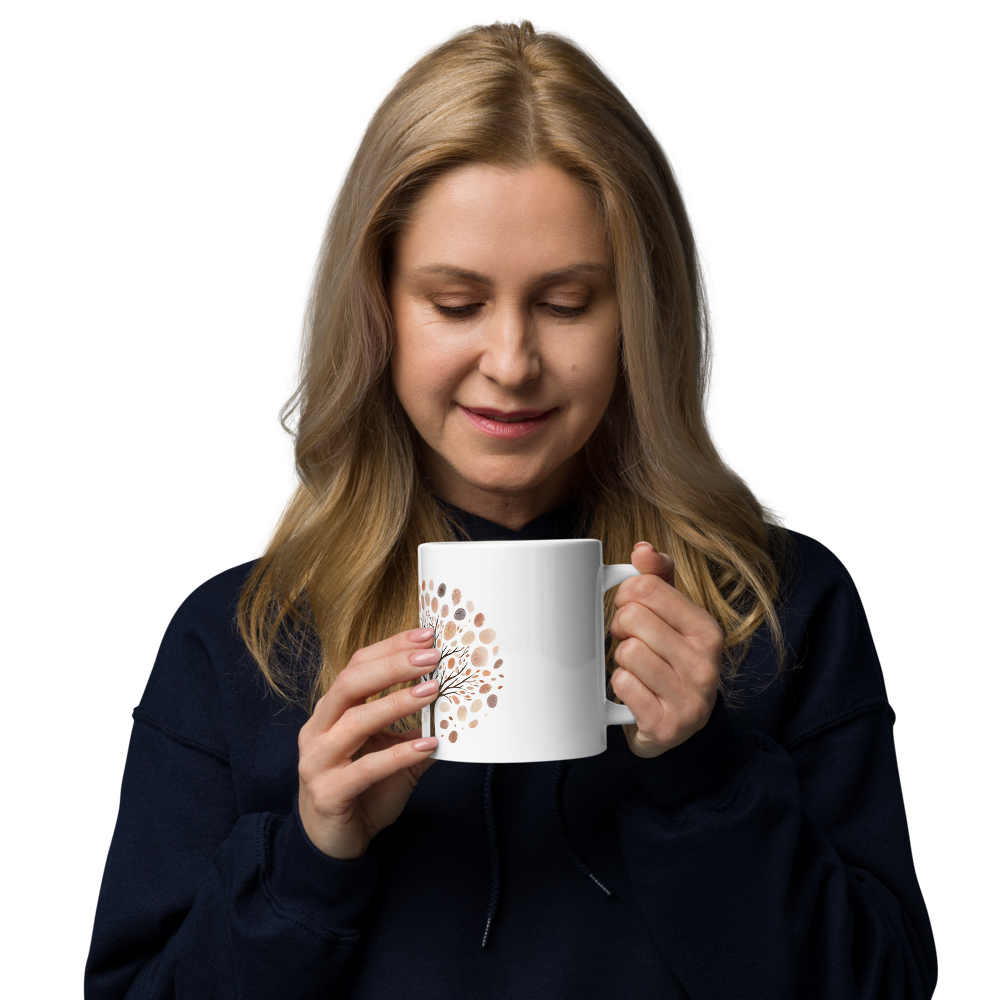 White glossy mug with Word dictionary - plenitude