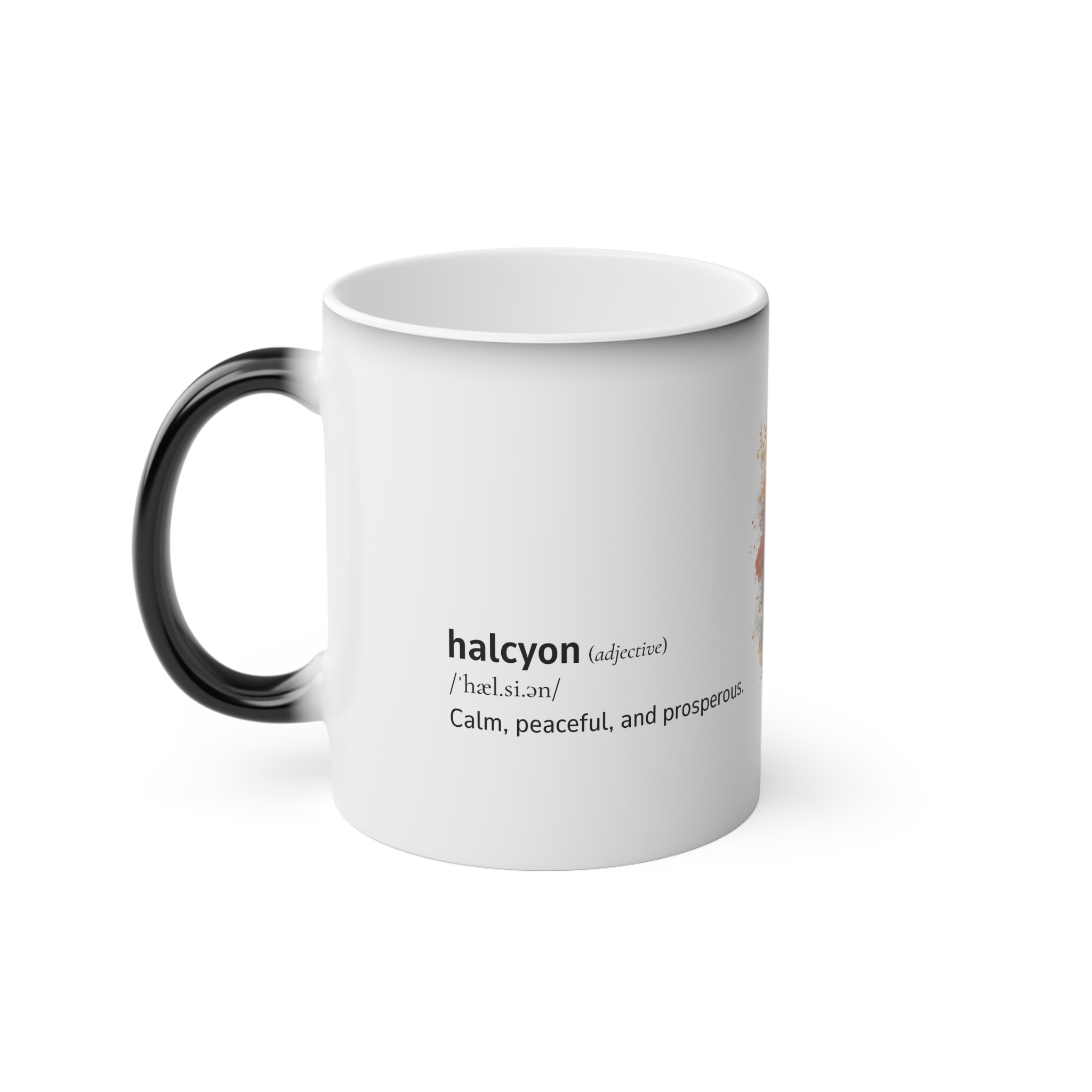 Magic Mug – Heat-Reveal Inspirational Dictionary Design | halcyon | Unique Coffee Mug Gift for Daily Motivation
