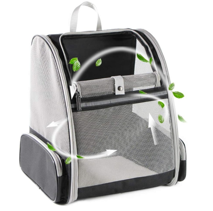 Innovative Traveler Bubble Backpack Pet Carriers for Cats and Dogs (Black)