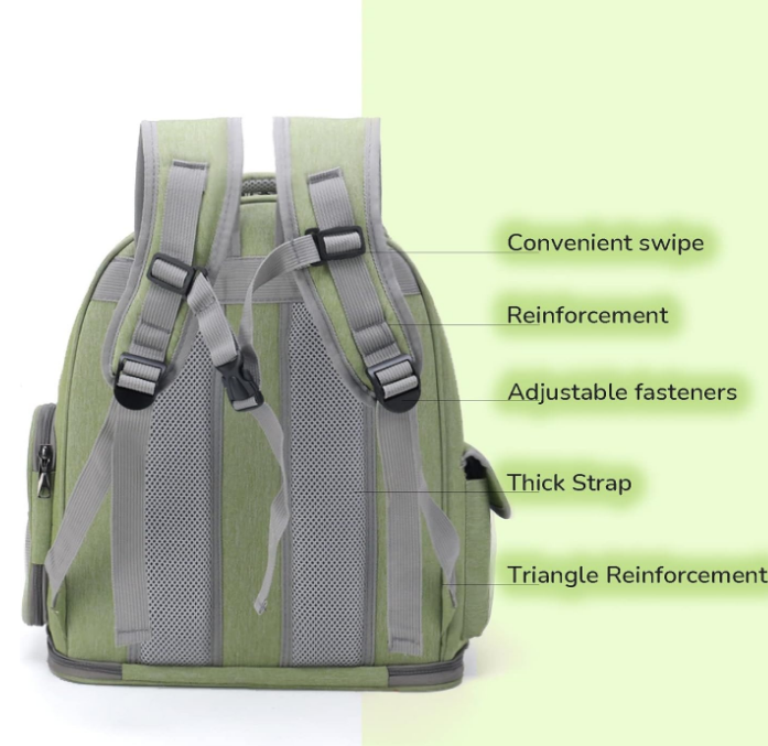 Cat Backpack Carrier for Cats and Small Dogs, Breathable Cat Bubble Backpack, Airline Approved Pet Travel Carrier for Hiking Camping & Outdoor(Green)