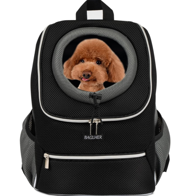 Dog Carrier Backpack for Small Dog,Front Pet Travel Backpack with Buckles Adjustable Breathable Mesh Backpack for Medium Puppy Cat Easy-Fit for Traveling Camping Small