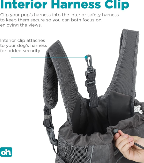 PupPak Dog Front Carrier, Small, Grey