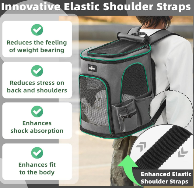 Cat Carrier Backpack with Wheels, Expandable Rolling Pet Carrier with Breathable Mesh, Removable Cat Dog Backpack Carrier with Storage Pocket for Small Medium Cat Dog Under 20LBS