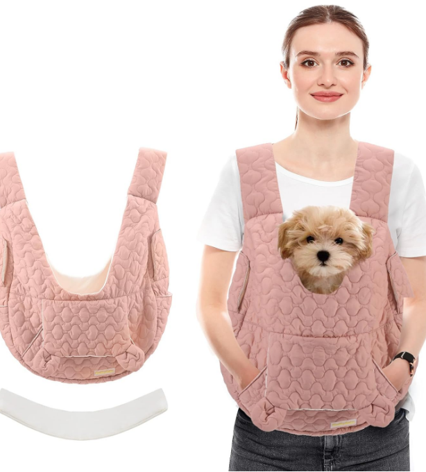 Pet Carrier Backpack, Adjustable Pet Front Cat Dog Carrier Backpack Travel Bag for Traveling Hiking Camping for Small Medium Dogs Cats and Rabbits, Safety Strap with Removable Bottom Plate