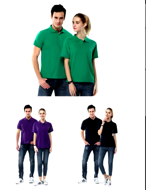 Unisex Plain Polo T-Shirts
