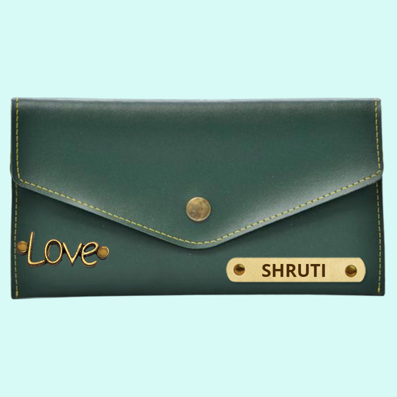 Personalized Leather ladies Minimal Clutch