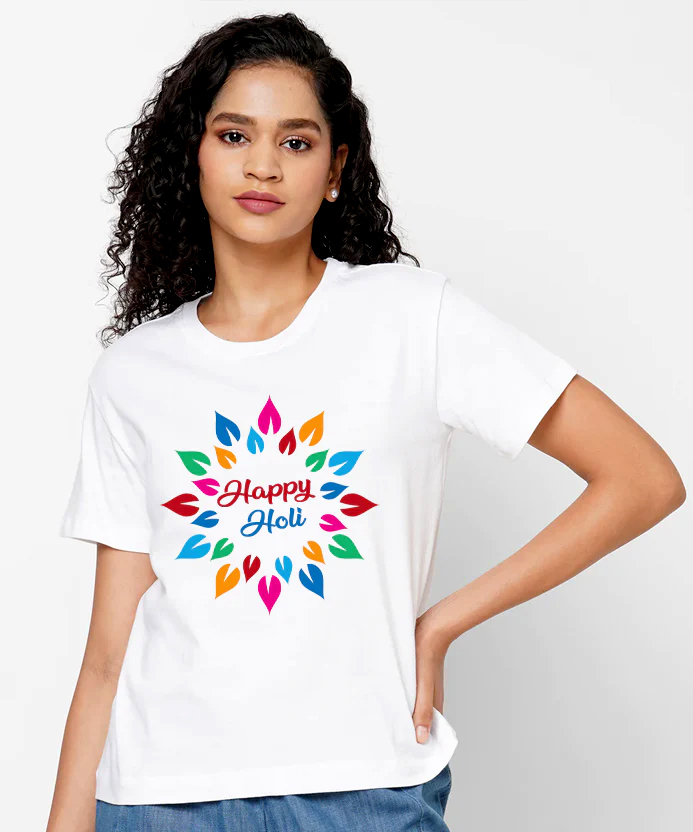 Happy Holi T-shirt for Women