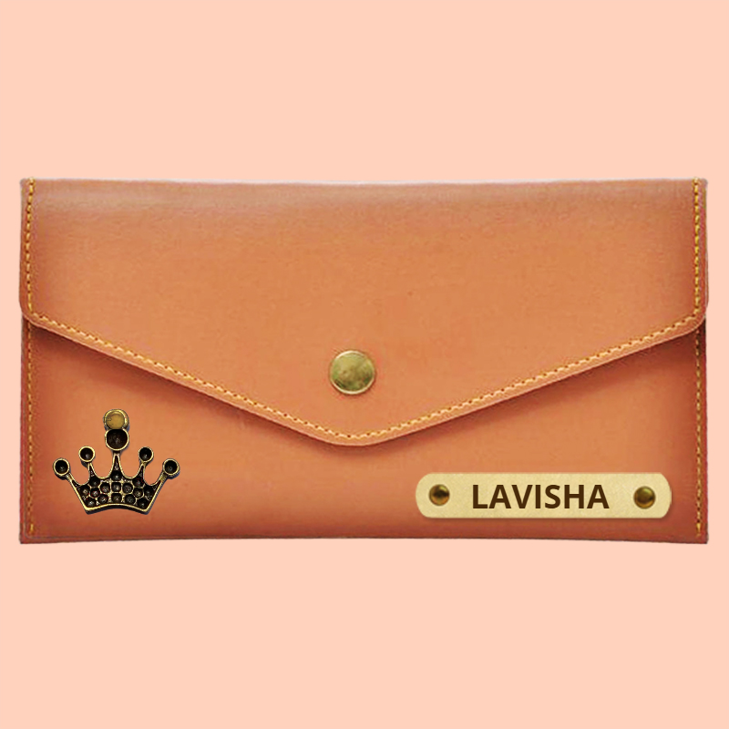 Personalized Leather ladies Minimal Clutch