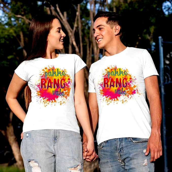 Couple Holi Tshirt