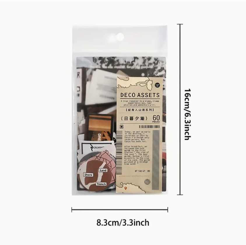 Vintage style scrapbooking pattern decorative paper - One random set