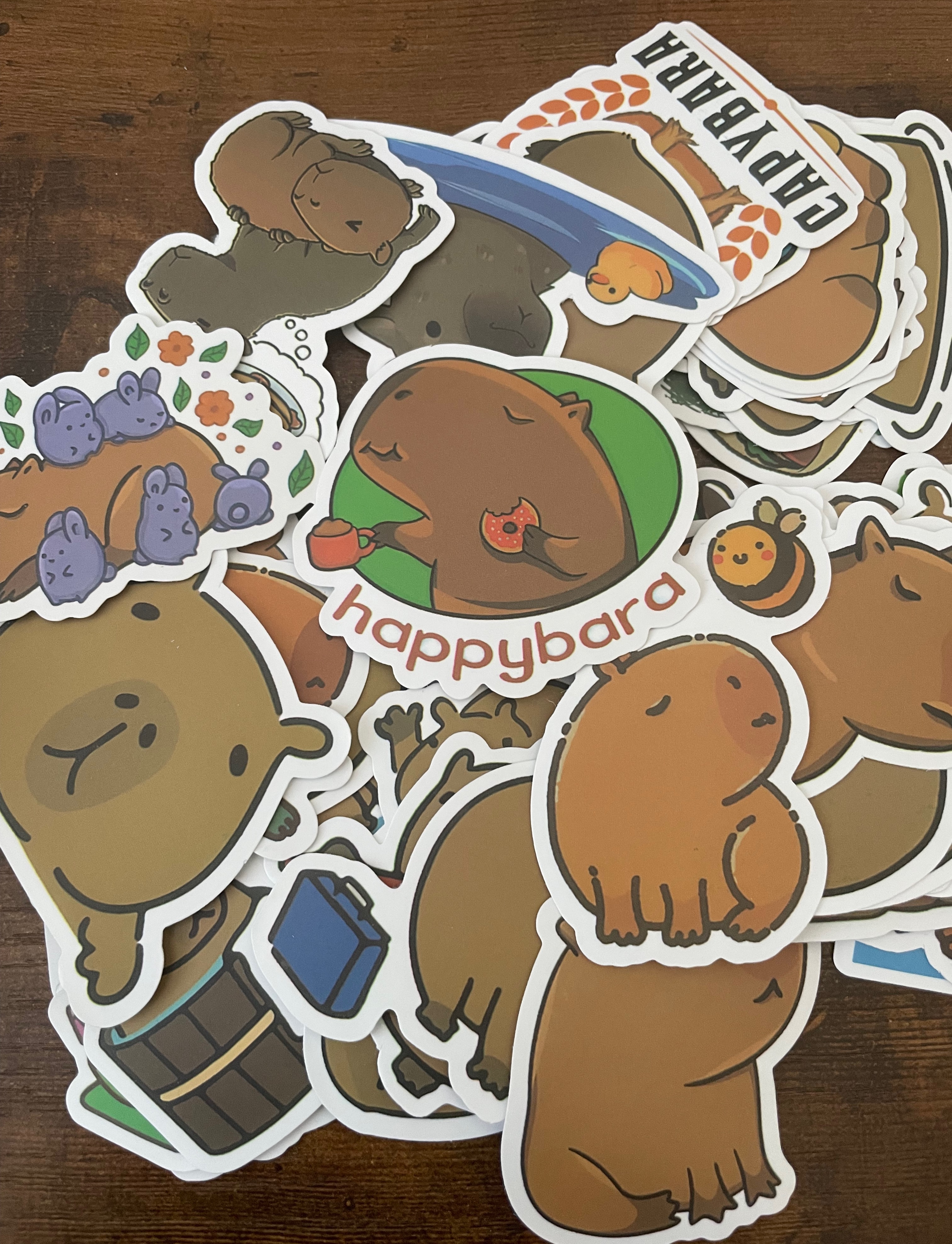 Capybara Vinyl stickers - Set of 10 