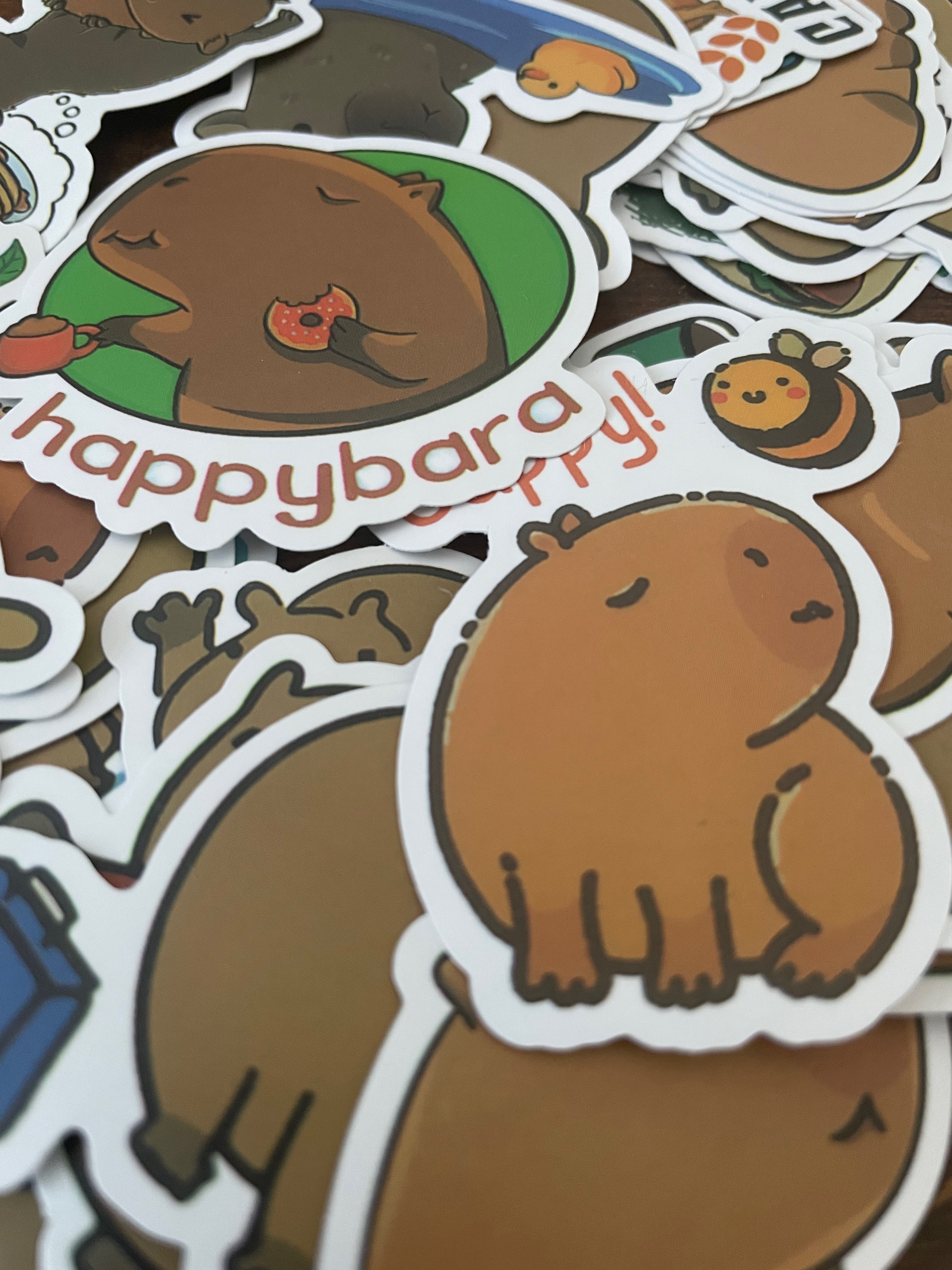 Capybara Vinyl stickers - Set of 10