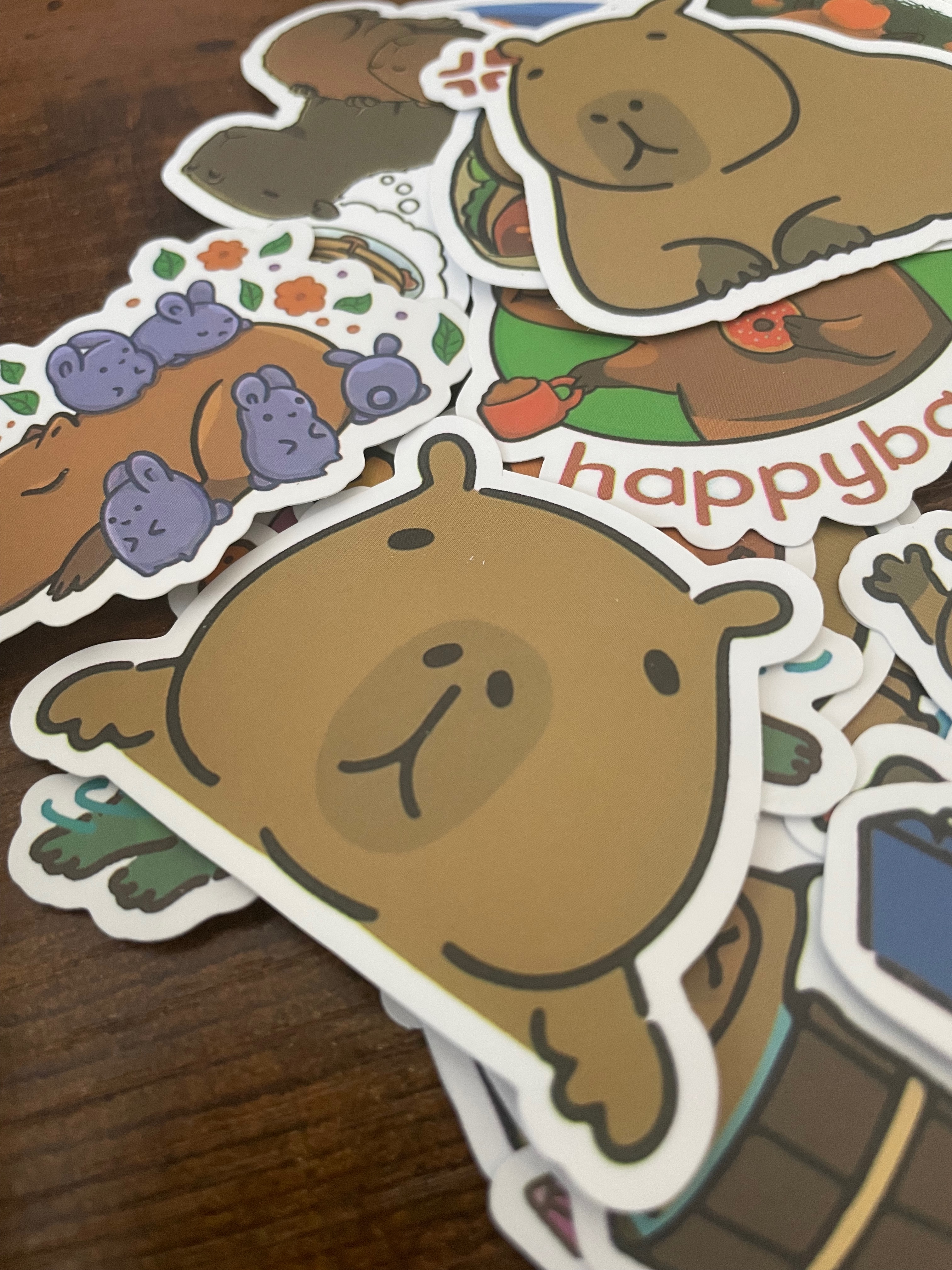 Capybara Vinyl stickers - Set of 10 