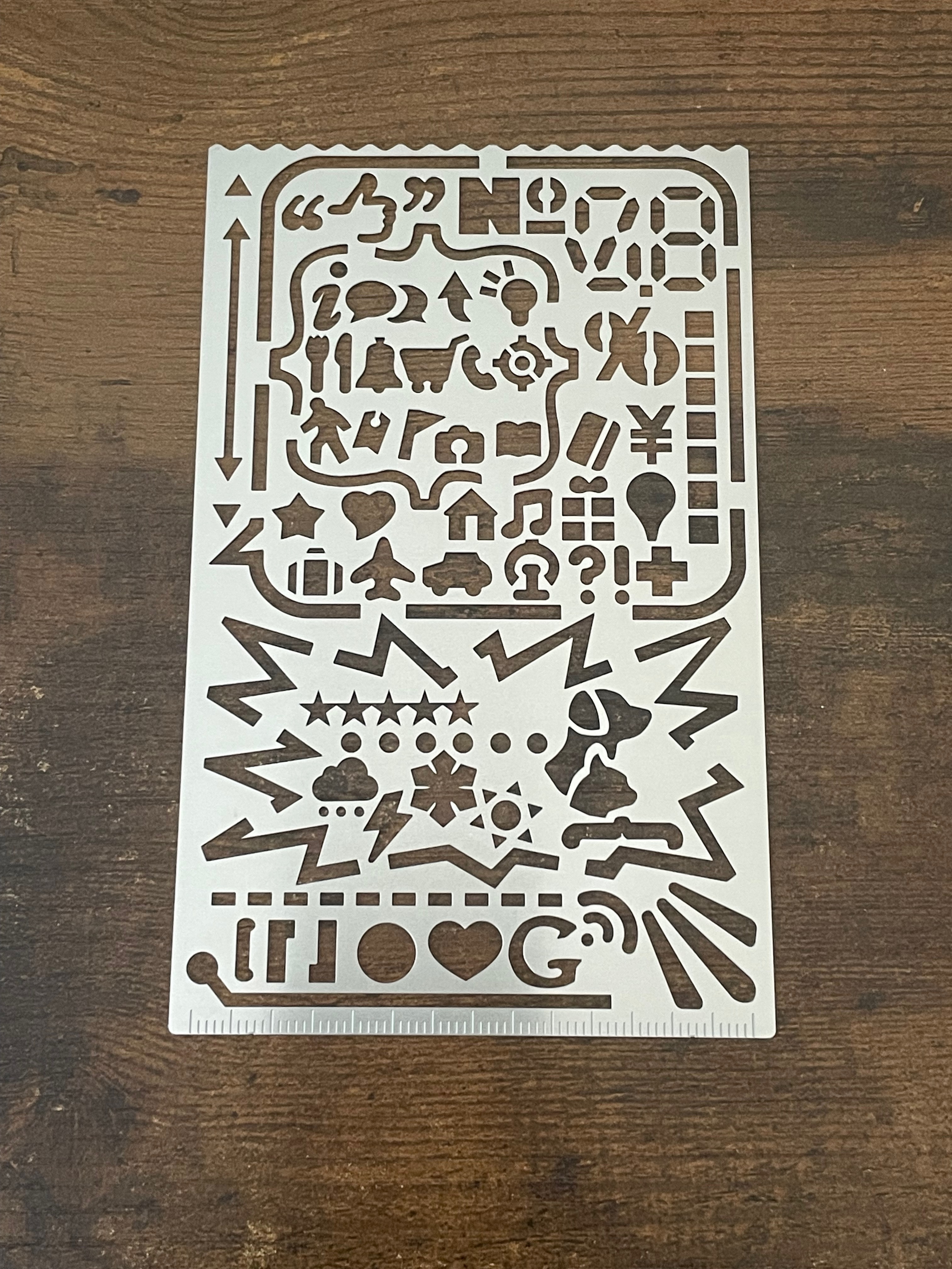 Portable Journal Stencils Stainless Steel Ruler
