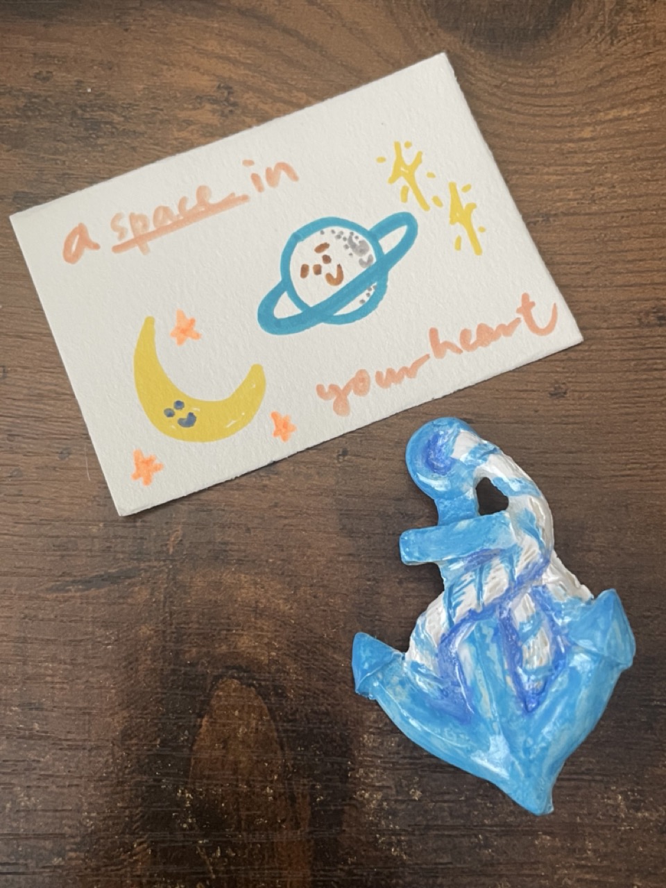 a space in your heart Handmade Anchor Pin